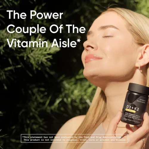 Miniatura 6 de Sports Research® Vitamina D3 + K2 con aceite de coco, vitamina D vegana 5000iu y vitamina K Mk7 de 100 mcg para apoyo óseo e inmunológico