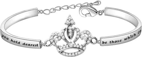 LQRI Regalo de quinceañera Sweet 15 Gift Princess Crown Bracelet May the Dreams You Hold Dearest Be Those 15th Birthday Gift
