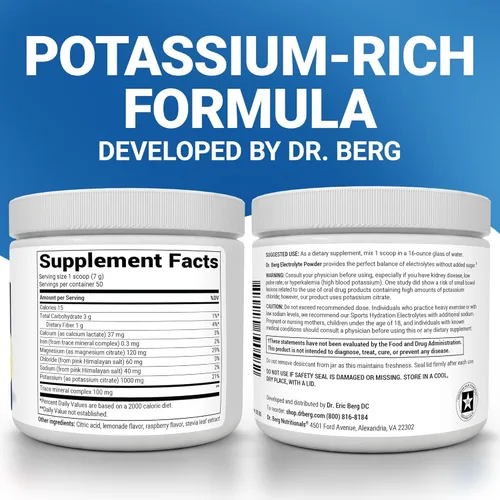 Miniatura 2 de Dr. Berg Zero Sugar Hydration Keto Electrolyte Powder - Mejorado con 1000 mg de potasio y sal rosa real del Himalaya (no sal de mesa) – Suplemento