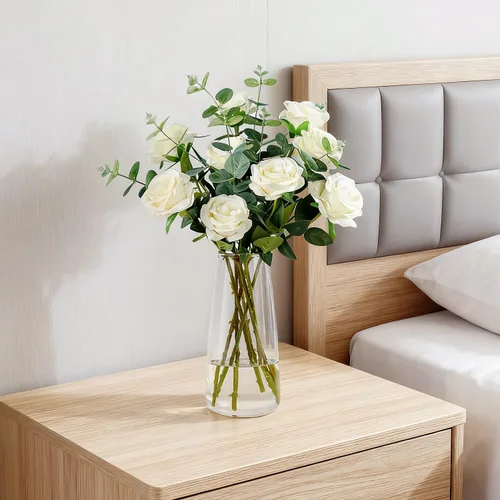 Miniatura 6 de Jarrón de cristal transparente, florero para centro de mesa, decoración del hogar, jarrones modernos para sala de estar, boda, oficina, mesa