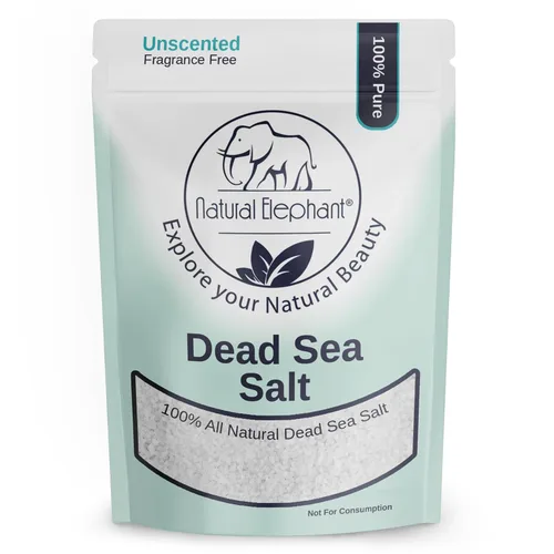 Natural Elephant Sal de baño del Mar Muerto | Bolsa de 1 libra (16 onzas) | 100% natural y pura | Grano grueso | Ideal para baños y remojos