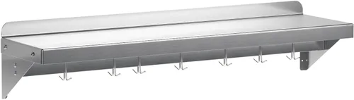 Miniatura 17 de Paquete de 2 estantes de almacenamiento multifuncionales de metal con tapa trasera para cocina, [certificado NSF] Estante de montaje en pared de Dos
