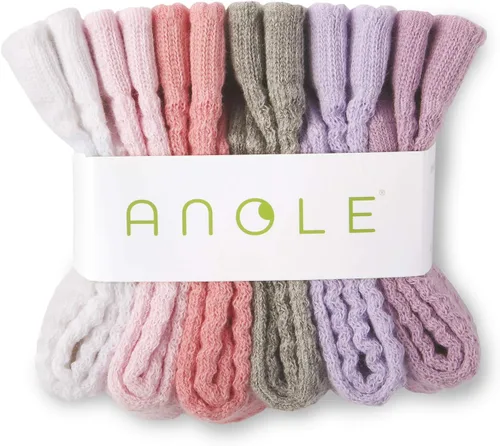 Miniatura 4 de Anole Calcetines para bebés recién nacidos y bebés 6 pares medias de punto para niñas hasta la rodilla