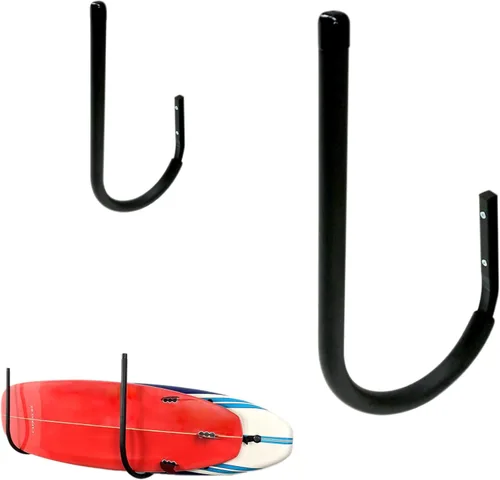 Miniatura 7 de StoreYourBoard Tabla de remo de pie y estante para kayak, soporte de pared para tabla de surf y bastidores de almacenamiento en techo de garaje