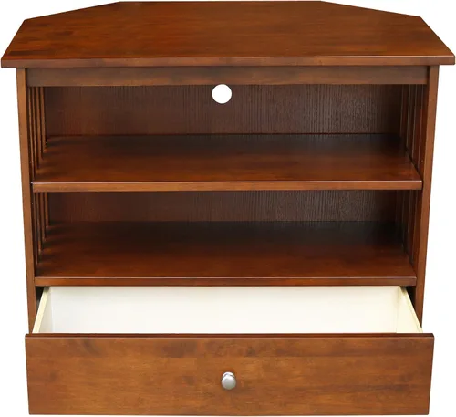 Miniatura 5 de Mueble esquinero Mission de madera maciza/soporte para TV, color espresso