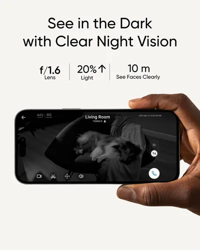 Miniatura 12 de eufy Security Cámara Interior S350, Cámaras Duales, Cámara de Seguridad 4K UHD con Zoom 8×, Cámara 360°, Monitor de Bebé, Cámara para Mascotas