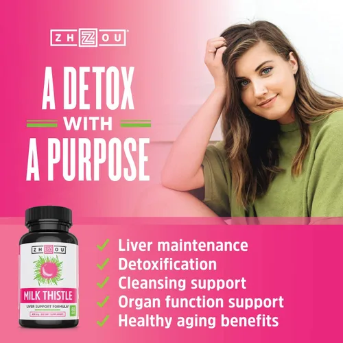 Miniatura 3 de Extracto de Cardo Mariano Extracto estandarizado Silimarina para máximo apoyo Hígado – Detox, Cleanse & mantener su hígado – Semillas y complejo
