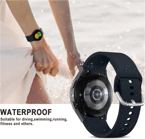 Miniatura 6 de Correas sin huecos compatibles con Samsung Galaxy Watch 7 6 5 4 FE 40mm 44mm/5 Pro 45mm/6 Classic 43mm 47mm/4 Classic 42mm 46mm, Correa de 20mm