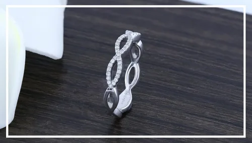 Miniatura 4 de Dazzlingrock Collection Anillo de aniversario de alianza de boda con diamantes redondos de 0.20 quilates (ctw), plata de ley