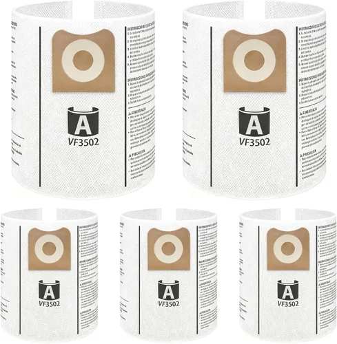 Miniatura 11 de Paquete de 5 VF3502 de repuesto para bolsas rígidas para aspiradora tamaño A, compatibles con aspiradoras RIDGID de 12 a 16 galones, bolsas