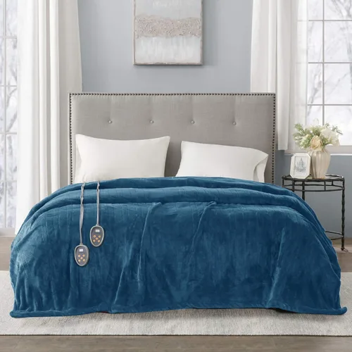 Miniatura 30 de Manta eléctrica térmica Beautyrest para clima frío, manta térmica de calentamiento rápido, apagado automático, prácticamente cero EMF, configuración