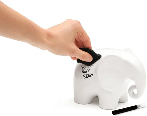 Miniatura 2 de Luckies - Pizarra blanca de elefante, accesorios de escritorio de elefante, pizarra de borrado en seco de cerámica, suministros de oficina
