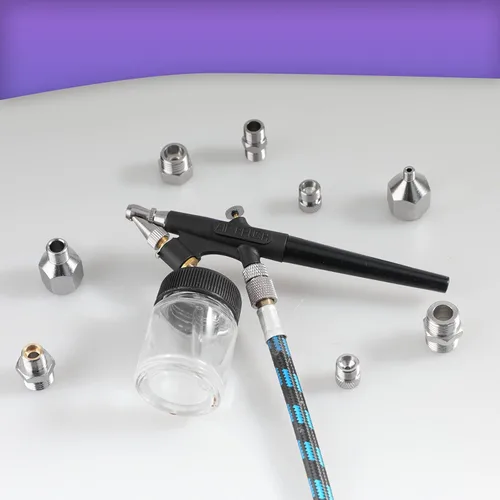 Miniatura 5 de Juego de adaptador de aerógrafo 9 uds., kit de conector de montaje de cepillo de aire, accesorios de aerógrafo para mini compresor de aire