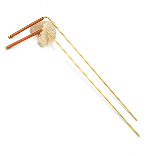 Miniatura 9 de Varillas de radiestesia de cobre macizo y latón con movimiento suave para rastrear energía espiritual Chi, caza de fantasmas, adivinar en el agua
