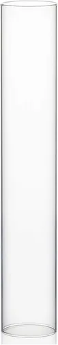 Miniatura 15 de WGVI Funda para portavelas Hurricane, ancho de 2 pulgadas, altura de 12 pulgadas, portavelas cilíndrico de vidrio transparente, tubo de chimenea