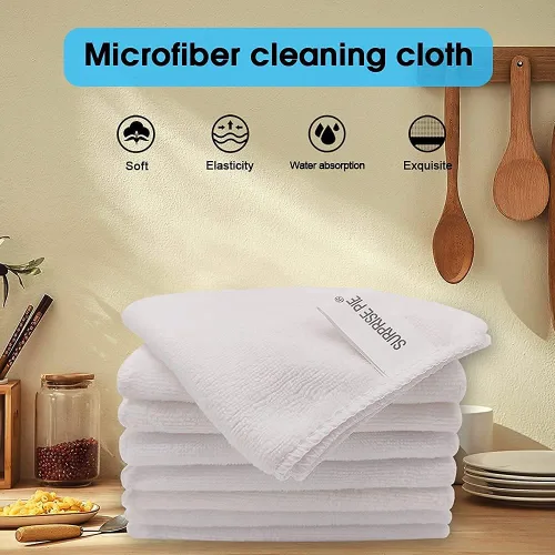 Miniatura 6 de Paños de limpieza de microfibra, 8 unidades, los mejores productos de limpieza reutilizables, primera toalla suave de colores brillantes, adecuada