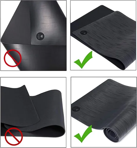Miniatura 7 de IUGA Esterilla de yoga profesional antideslizante para pilates antidesgarros, respetuosa con el medio ambiente, esterilla de yoga caliente con Gris