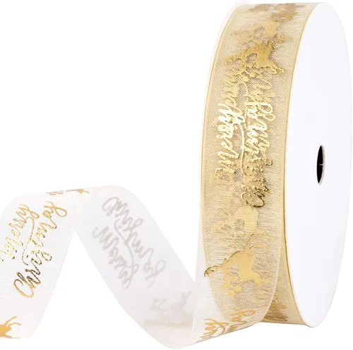 Miniatura 9 de Gold Star - Cinta transparente de hilo de nieve para cumpleaños, bodas, Navidad, 3/4 pulgadas x 10 yardas