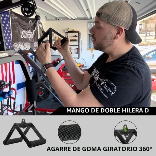 Miniatura 2 de QPARVERS juego de accesorios para máquina de cable, accesorios de jalón LAT, accesorios de máquina de pesas para gimnasio en casa Negro-4.0