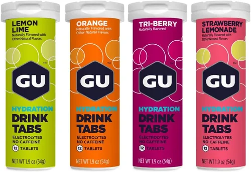 GU Energy Tabletas de bebida con electrolitos de hidratación, bebida deportiva de resistencia mejorada para correr, ciclismo, triatlón, 4 unidades