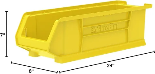 Miniatura 8 de Akro-Mils 30284 AkroBins - Contenedores de almacenamiento de plástico de gran tamaño, apilables que ahorran espacio para garaje, aula, organización