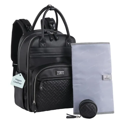 Miniatura 29 de BabbleRoo - Mochila para pañales - Bolso de viaje con artículos esenciales para bebés - Mochila multifuncional resistente al agua, bolso de viaje