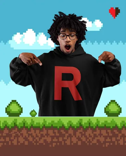 Miniatura 3 de Team Rocket - Sudadera con capucha de anime con capucha para hombre