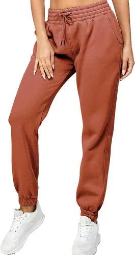 Miniatura 48 de IUUI Pantalones deportivos de cintura alta para mujer, con bolsillos, de algodón, holgados, atléticos