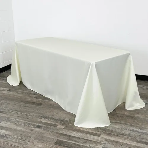 Miniatura 30 de YOUR CHAIR COVERS - Mantel rectangular L'Amour de 90 x 132 pulgadas - Mantel de boda prémium para mesas rectangulares de banquete de 6 pies - Verde