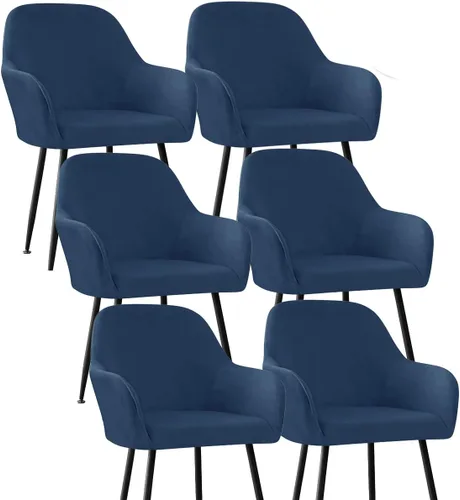 Miniatura 38 de Fundas protectoras de terciopelo elástico para sillas de comedor con brazos y respaldo curvado pequeño, juego de 6/4/2 para cocina, oficina, hogar