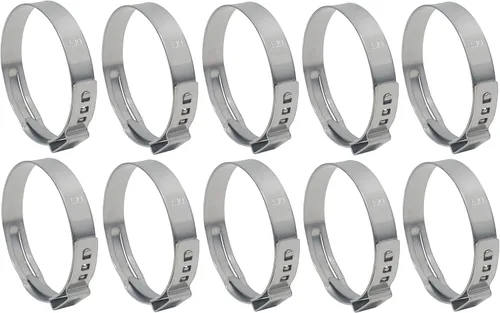 OCS Parts Oetiker - Abrazaderas de oreja serie 167, acero inoxidable 304, tamaño de 1.500 in, paquete de 10, tamaño de la banda 0.276 x 0.024 in,