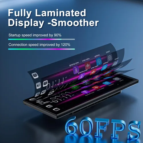 Miniatura 4 de Pantalla táctil de 60 fps totalmente laminada de 11 pulgadas, pantalla de reproducción inalámbrica Accfly para Apple Carplay y Android Auto
