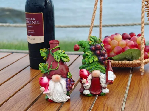 Miniatura 6 de Hodao Gnomos de café de resina con taza, decoración de bar y hogar estilo nórdico, figuras coleccionables de 4.1 pulgadas, estatua sueca hecha a