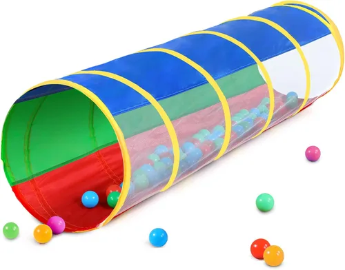 Hoohtoot Los niños gatean a través del túnel de juego, túnel de juego desplegable para bebés para niños, tienda de campaña de juguete para niñas o