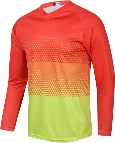 Miniatura 62 de Hotlion Camiseta de ciclismo para hombre, manga larga, MTB Motocross, ropa de carreras todoterreno