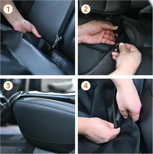 Miniatura 6 de Amazon Basics Funda impermeable para asiento de automóvil para perro, protector a prueba de arañazos para mascotas, banco trasero de automóvil, 56 x