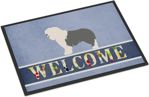 Miniatura 136 de Caroline's Treasures BB8321JMAT - Felpudo de bienvenida Berger Picard de 24 x 36 pulgadas, tapete azul para puerta delantera, para interiores