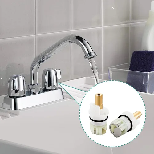 Miniatura 6 de RP25513 Kit de reemplazo de vástago de llave para kit de reparación de llave de dos manijas con Cartucho RP24096 Asientos RP4993 Muelles RP24097