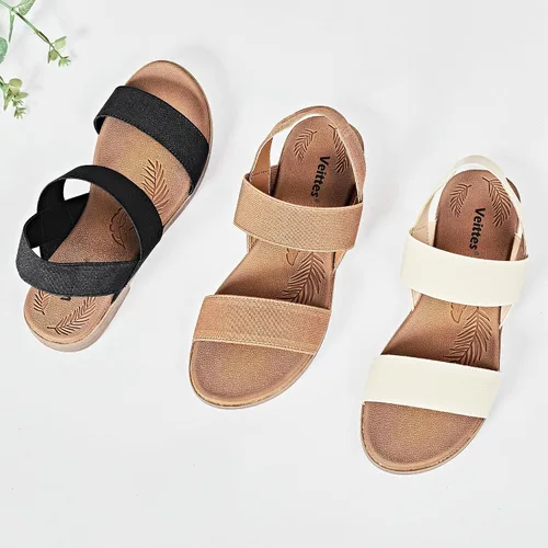 Miniatura 6 de Veittes Sandalias planas para mujer, sandalias planas casuales y suaves a la moda.