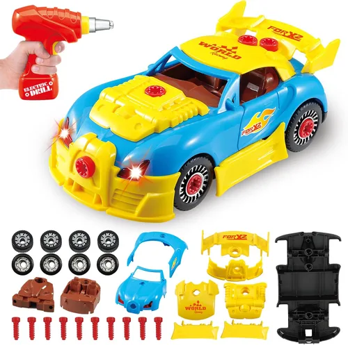 Miniatura 11 de Pup Go 3 en 1 Coche de Construcción para Niños de 3 años en adelante, Coche para Desmontar con Taladro Eléctrico, Camión de Juguete de Construcción