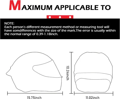 Miniatura 2 de Funda para Casco de Motocicleta de Cara Completa, Cubierta Protectora para Equipo de Cabeza de Motocicleta Resistente a Rayones, Decoración de Casco