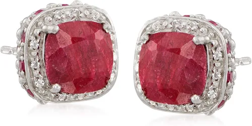 Miniatura 4 de Ross-Simons Gemstone and .10 ct. t.w. White Topaz Stud Earrings in Sterling Silver