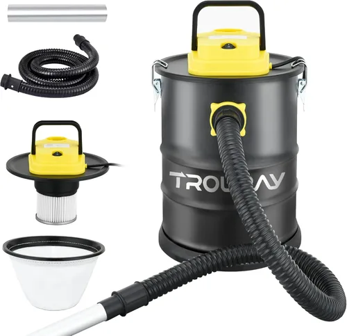 Aspiradora de cenizas para chimenea, 2.6 galones, resistente al calor, ligera, con potente soplado de succión de 800 W para chimeneas, tostadores de