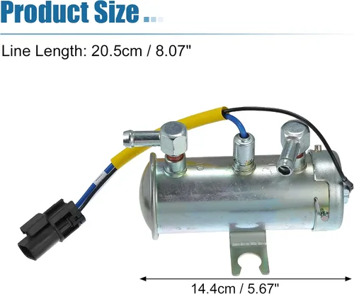 Miniatura 8 de X AUTOHAUX 1 Unidades 24V Universal Auto Bomba De Combustible Eléctrica Reemplazo Durable Tono Plata