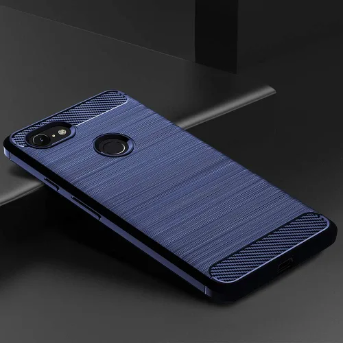 Miniatura 4 de Funda de teléfono para Google Pixel 3 con protector de pantalla de vidrio templado, accesorios para celda, delgada, cuerpo completo, goma de Azul