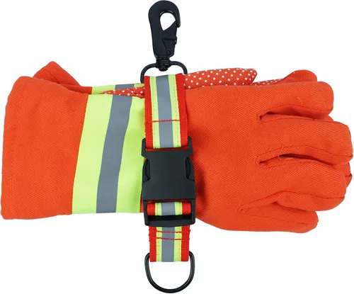 Miniatura 10 de MELOTOUGH Firefighter Gloves Straps Work glove holder with Reflective Tape Glove Clips for Quick Accessfor Firefighters