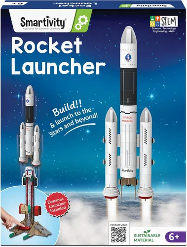Miniatura 9 de Smartivity Camión de misiles, juguete STEM para niños, construye tu propio camión militario con lanzador giratorio impulsado por aire, regalo