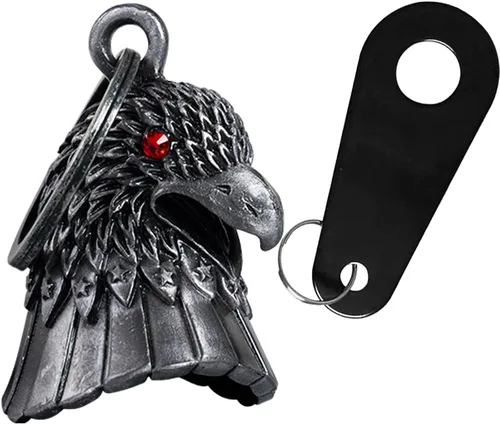 Miniatura 8 de Dream Apparel Campana de Motocicleta Ángel Guardián Aleja Gremlins, Campana de Motociclista para Hombres Mujeres Motociclistas, Regalo de Buena
