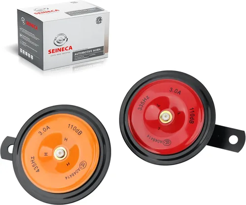 Miniatura 7 de Seineca - Bocina de motocicleta de 130 dB, 12 V, súper fuerte, tono alto y bajo, kit de disco de metal, bocina doble impermeable para auto, SUV