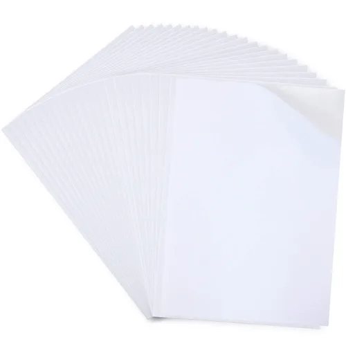 22 hojas de cinta adhesiva blanca de doble cara tamaño A4 de 8.27 x 11.42 pulgadas, fuerte y pegajosa, ideal para manualidades, álbumes de fotos y